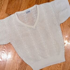 Vintage 60s Ivory Knit Sweater - Nan Dorsey